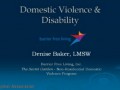 Domestic Violence and Disability