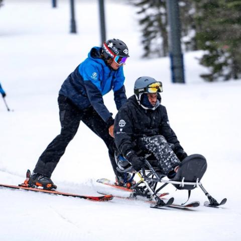 Achieve Tahoe skier